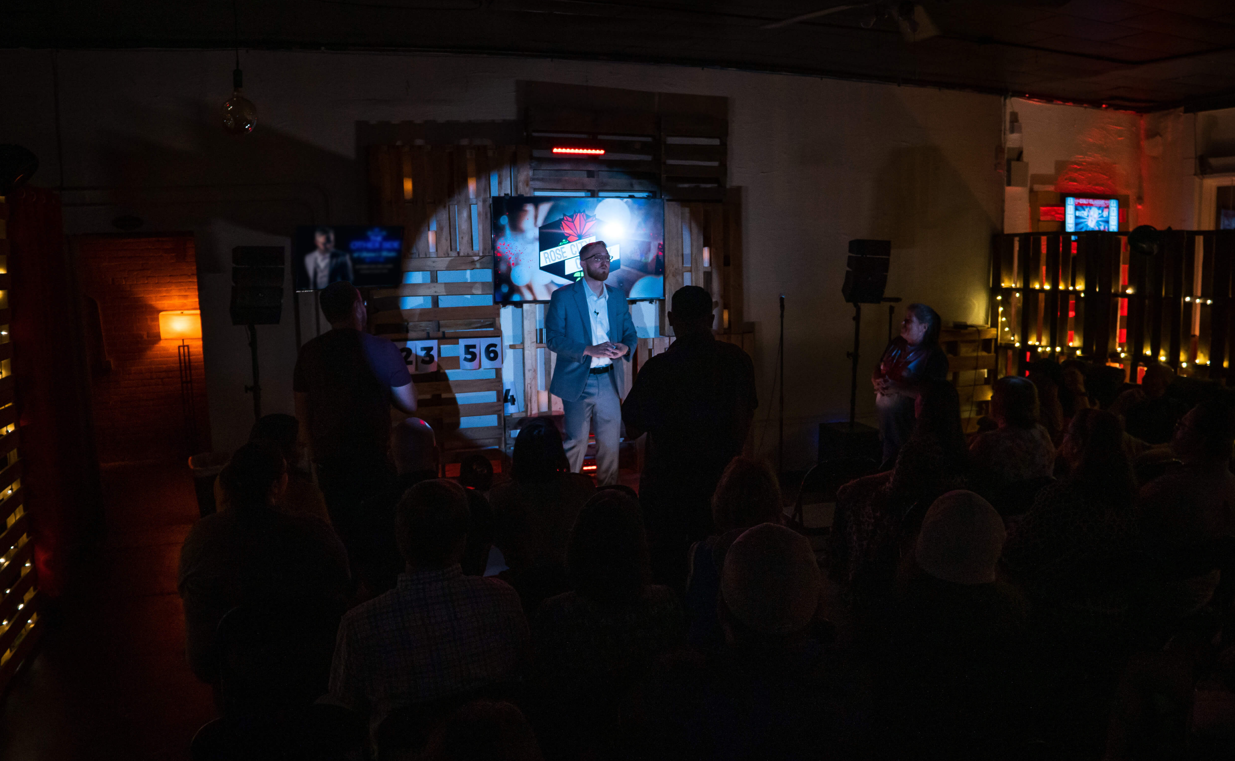 Sebastian performing group magic show.